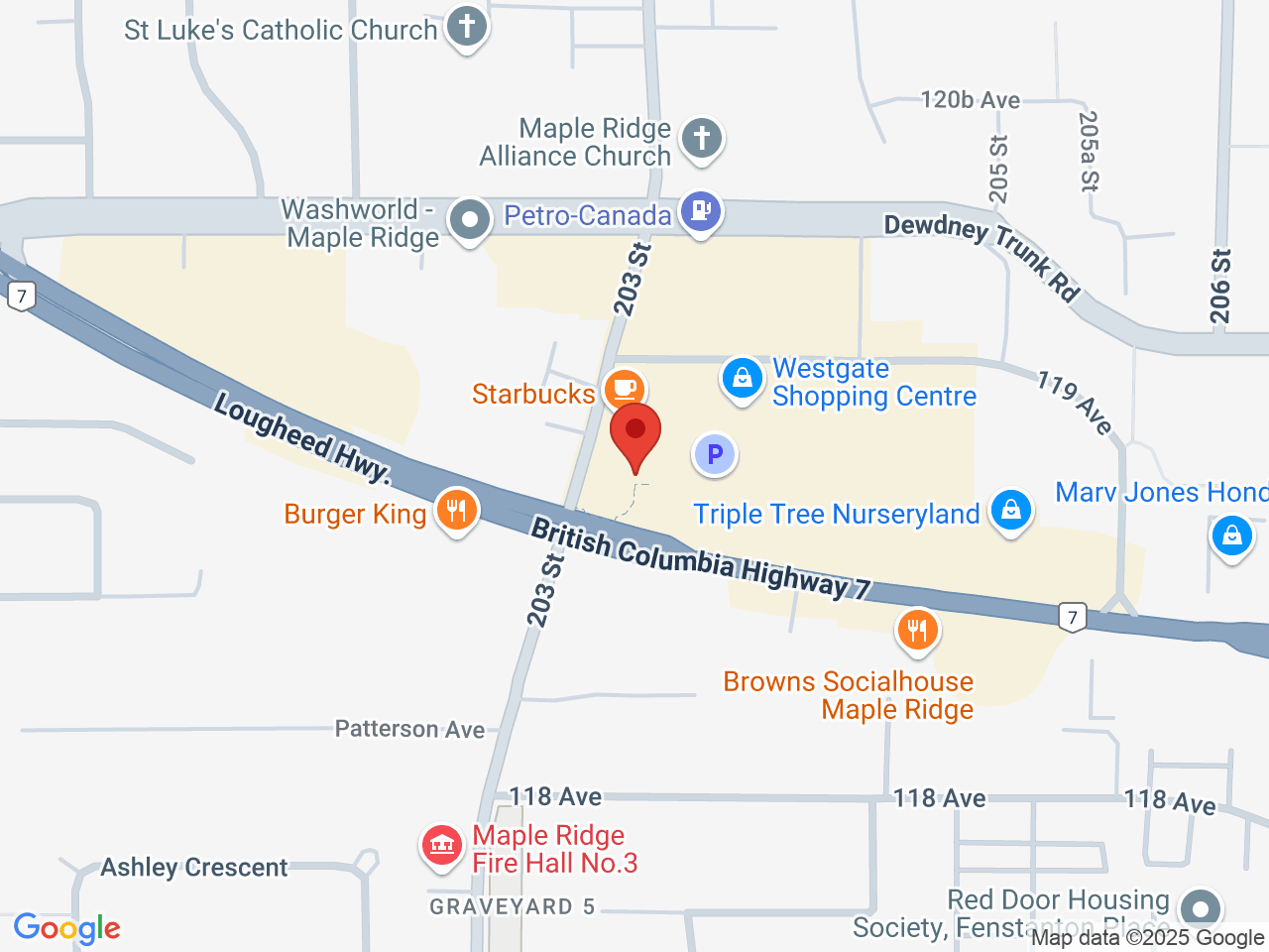 Street map for Muse Cannabis, 20395 Lougheed Hwy. #510, Maple Ridge BC