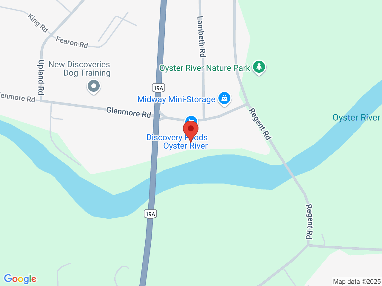 Street map for Pacific Sea Weed Cannabis Co, 2207 C Glenmore Rd, Oyster River BC