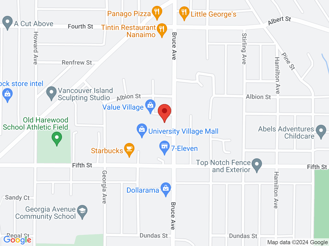 Street map for Trees Cannabis, 510 5th St, Nanaimo BC