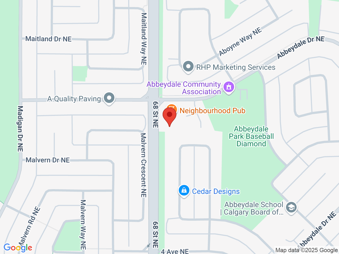 Street map for Bimor Cannabis, 806 68 St NE, Calgary AB