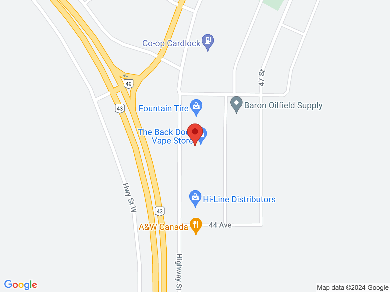 Street map for FC Botanica Valley View, 4405 Highway St, Valleyview AB