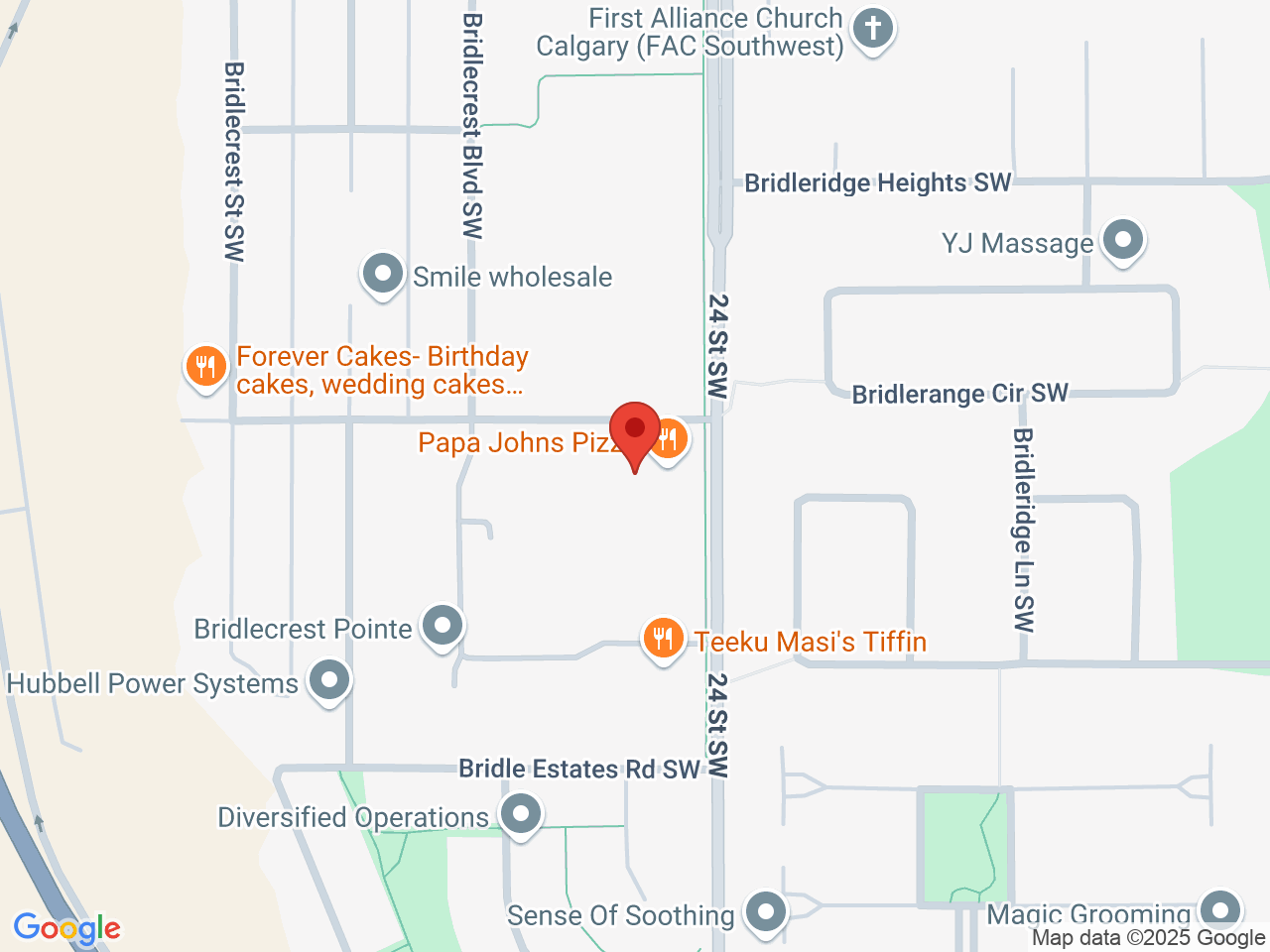 Street map for Bridlewood Cannabis, 45-2525 Bridlecrest Way SW, Calgary AB