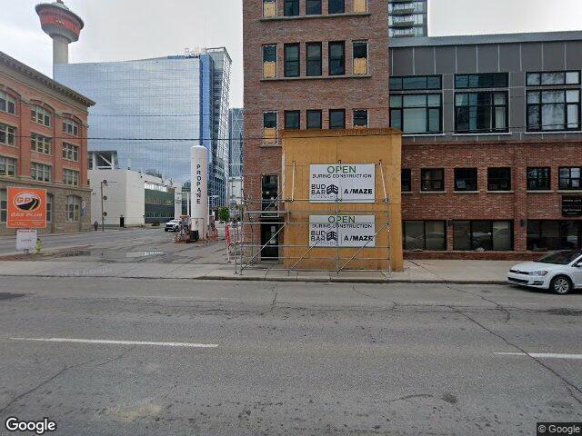 Street view for Bud Bar, 206 11 Ave SE #101, Calgary AB