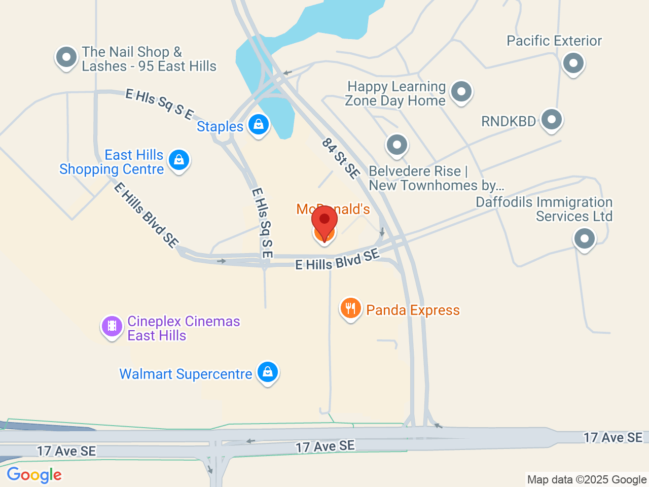 Street map for Canna Cabana, 250 East Hills Sq SE #6110, Calgary AB