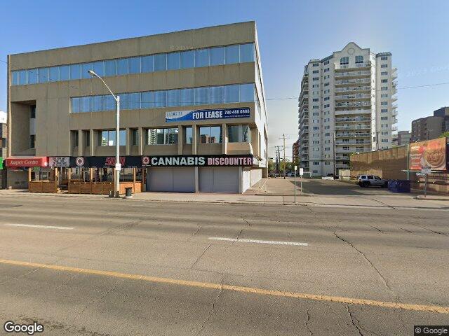 Street view for Cannabis Discounter, 11452 Jasper Ave NW, Edmonton AB