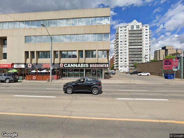 Street view for Cannabis Discounter, 11452 Jasper Ave NW, Edmonton AB