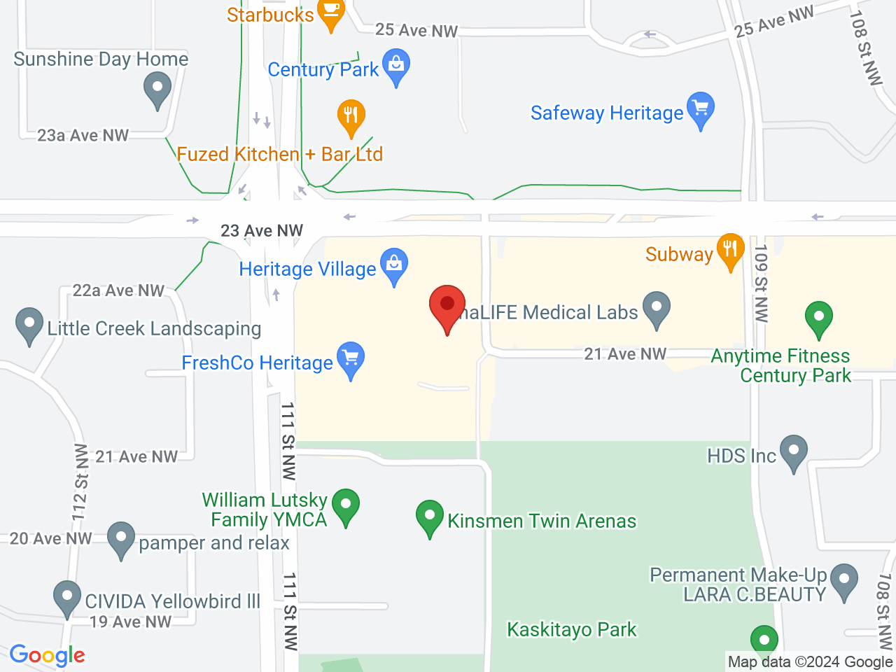 Street map for Cannabis Discounter Heritage, 2063 111 St NW, Edmonton AB