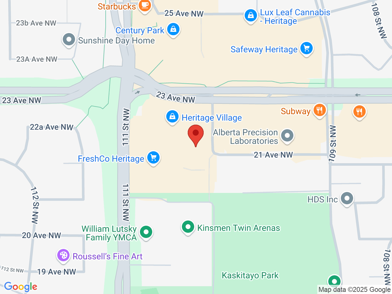 Street map for Cannabis Discounter Heritage, 2063 111 St NW, Edmonton AB