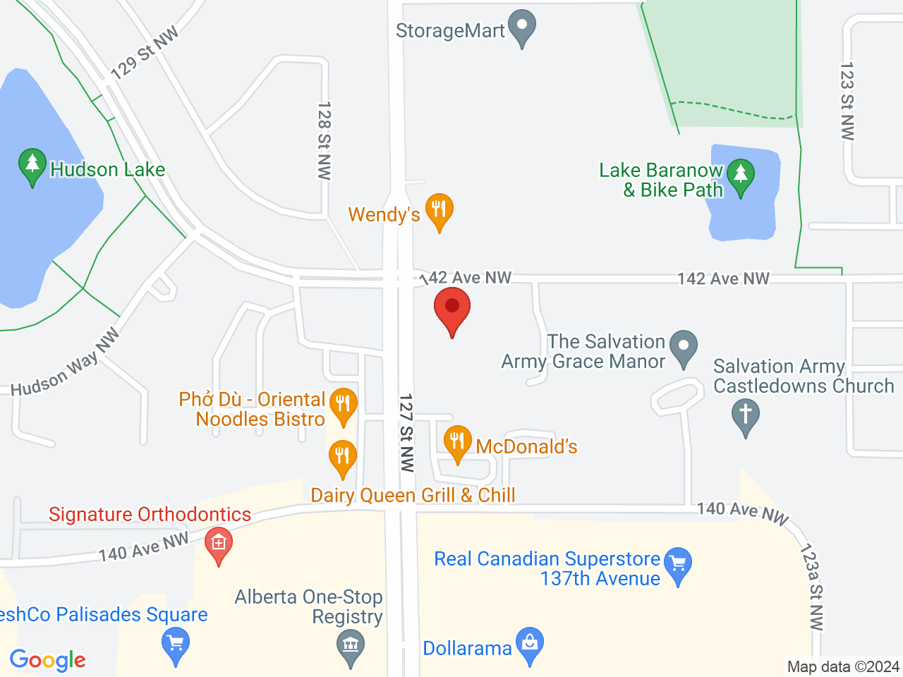 Street map for Discounted Cannabis, 14147 127 St NW, Edmonton AB