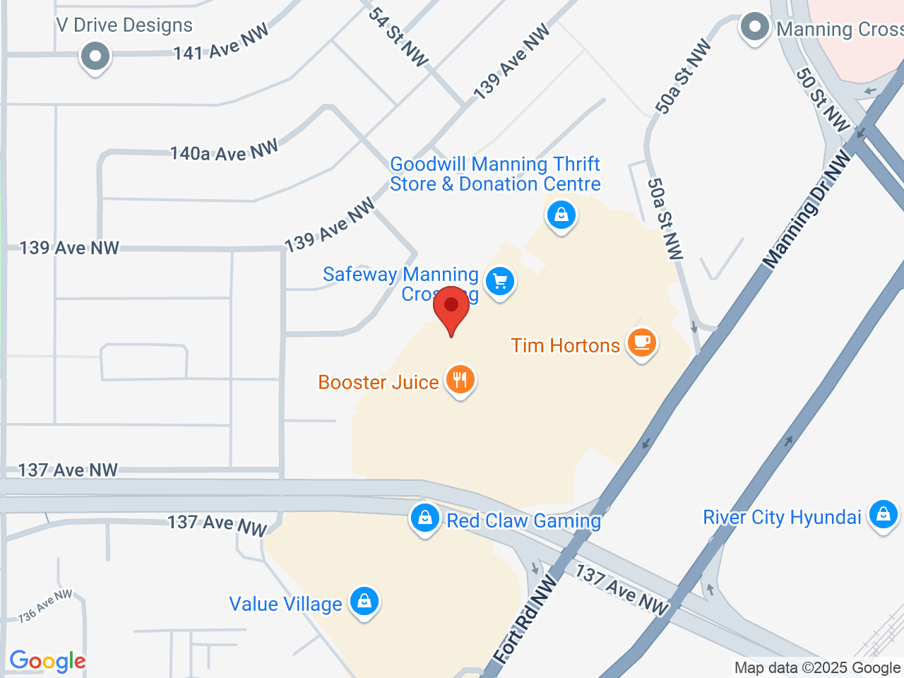 Street map for Discounted Cannabis, 256 Manning Crossing NW, Edmonton AB