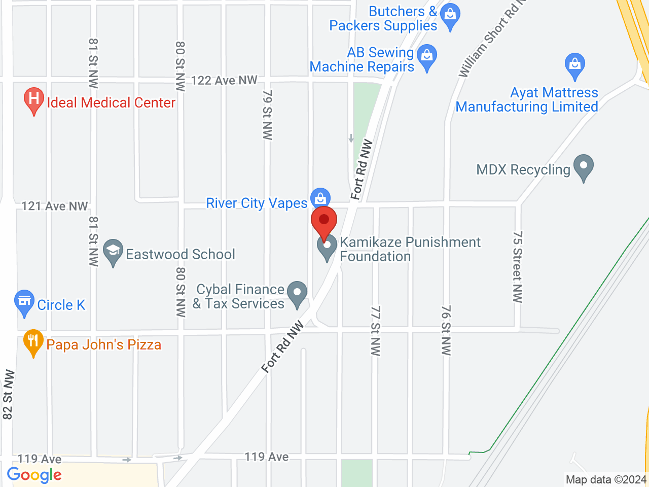 Street map for Green Leaf, 12046 Fort Rd NW, Edmonton AB