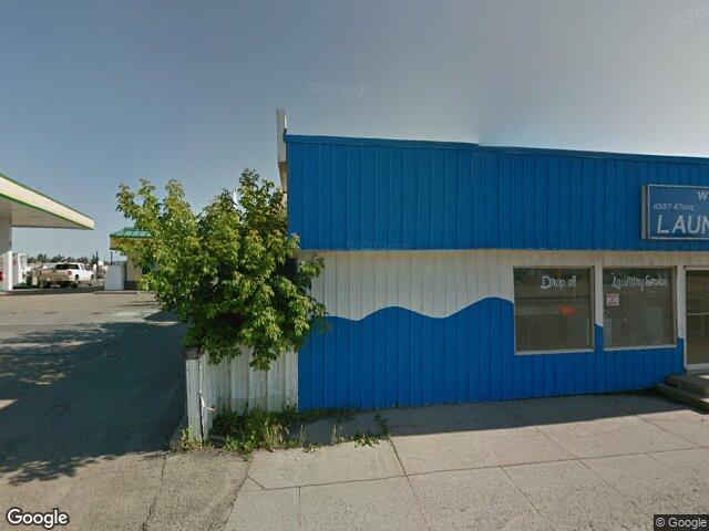 Street view for Green Solution Cannabis, 4507 47 Ave, Rocky Mountain House AB