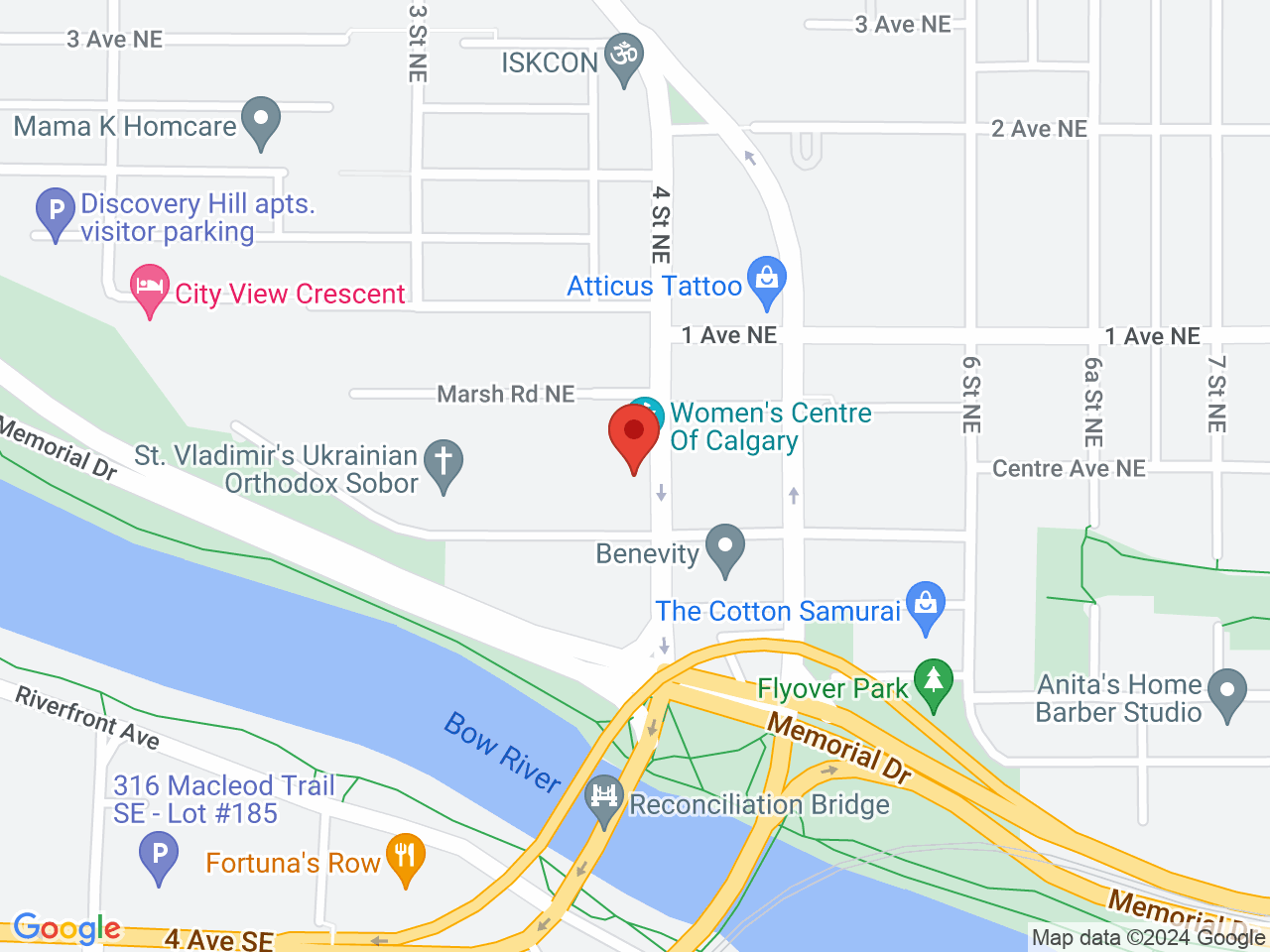 Street map for Herb's Cannabis Shoppe, 37 4 Street NE, Calgary AB