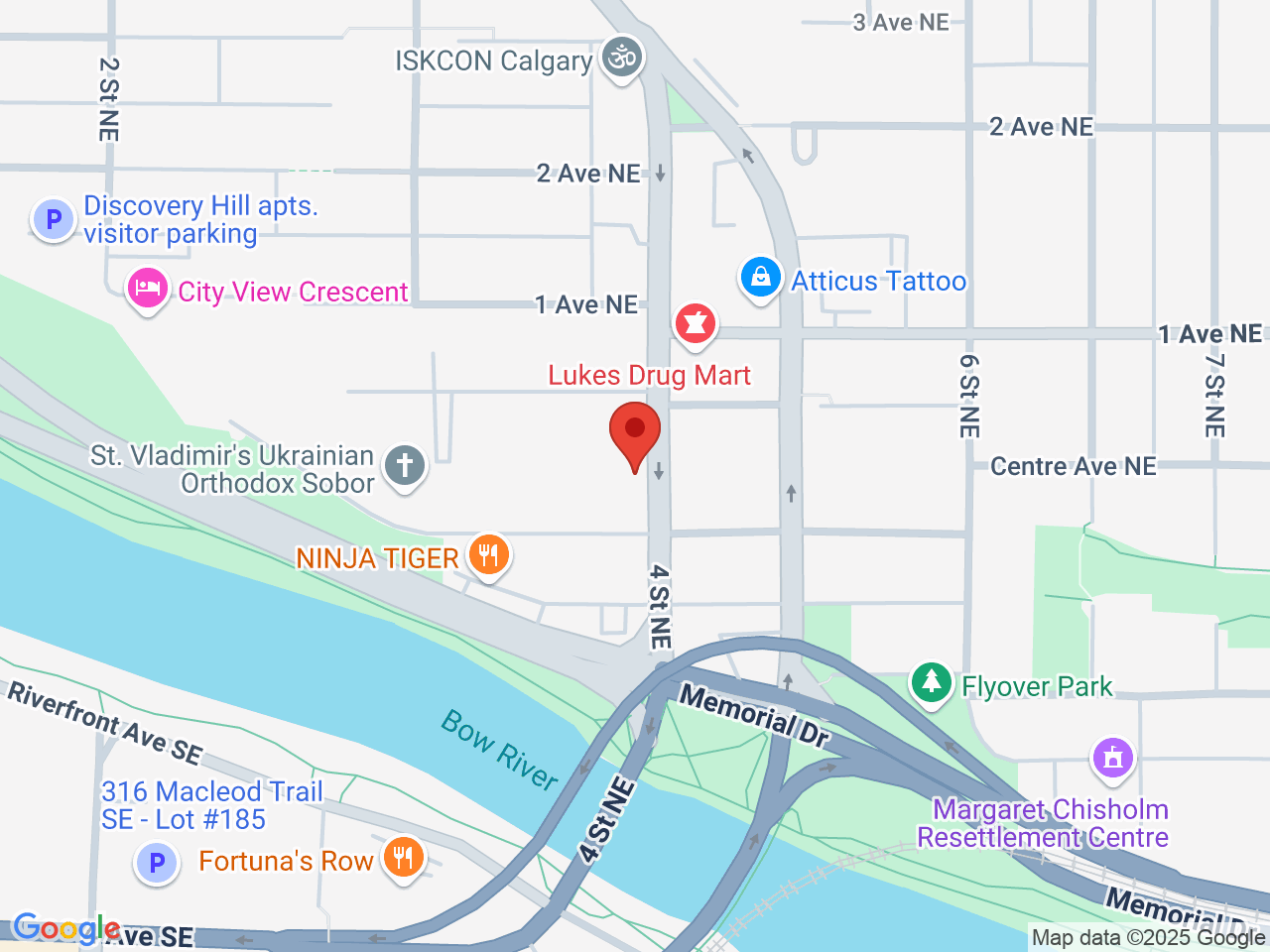 Street map for Herb's Cannabis Shoppe, 37 4 Street NE, Calgary AB