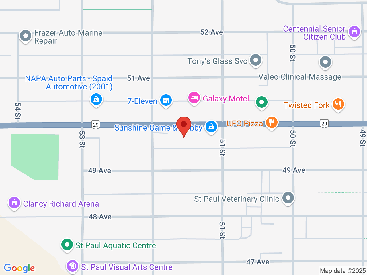 Street map for Honeycomb Cannabis Co, 5121 50 Ave, St Paul AB