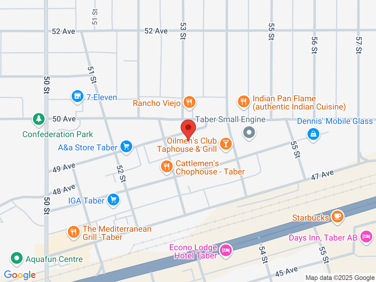 Street map for Honeycomb Cannabis Co, 5314 49 Ave, Taber AB