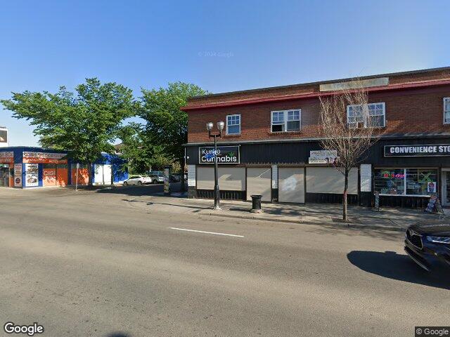 Street view for Kurve Cannabis, 8260 118 Ave NW, Edmonton AB