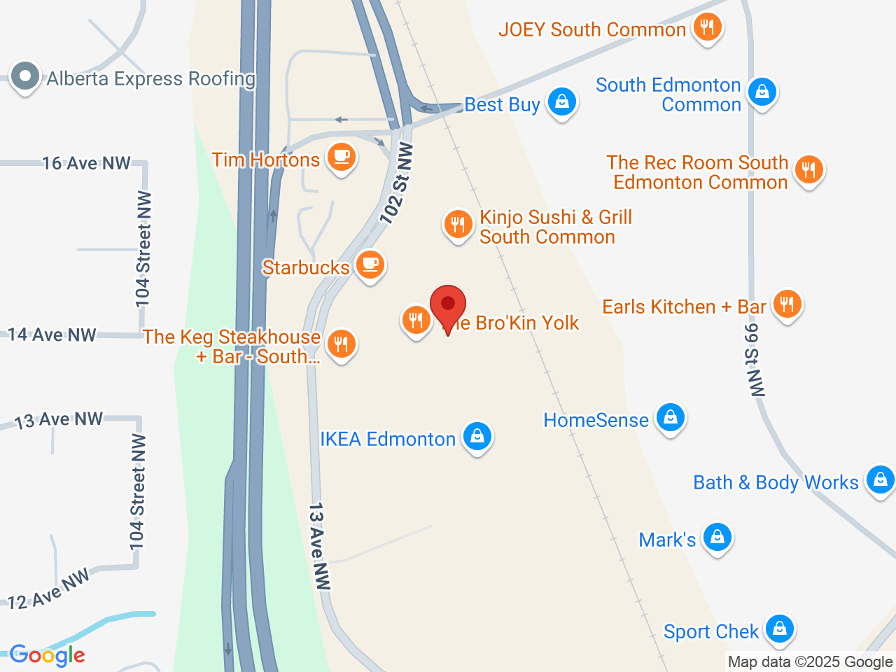 Street map for Lux Leaf Cannabis, 1643 102 St NW, Edmonton AB