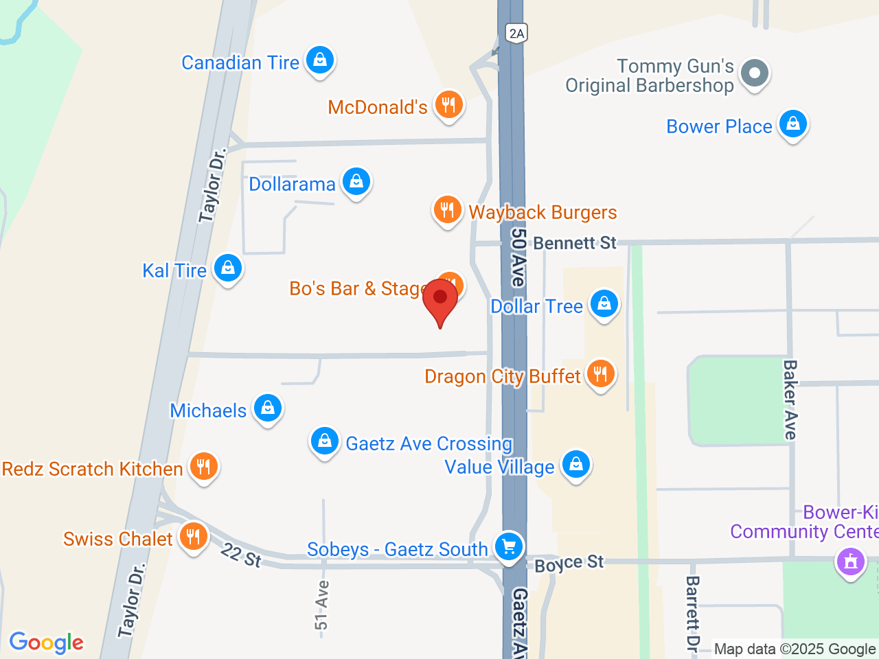 Street map for Lux Leaf Cannabis, D1-2310 Gaetz Ave, Red Deer AB