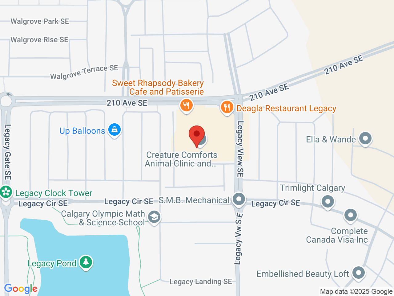 Street map for Original Goods Cannabis, 4120-47 Legacy View SE, Calgary AB