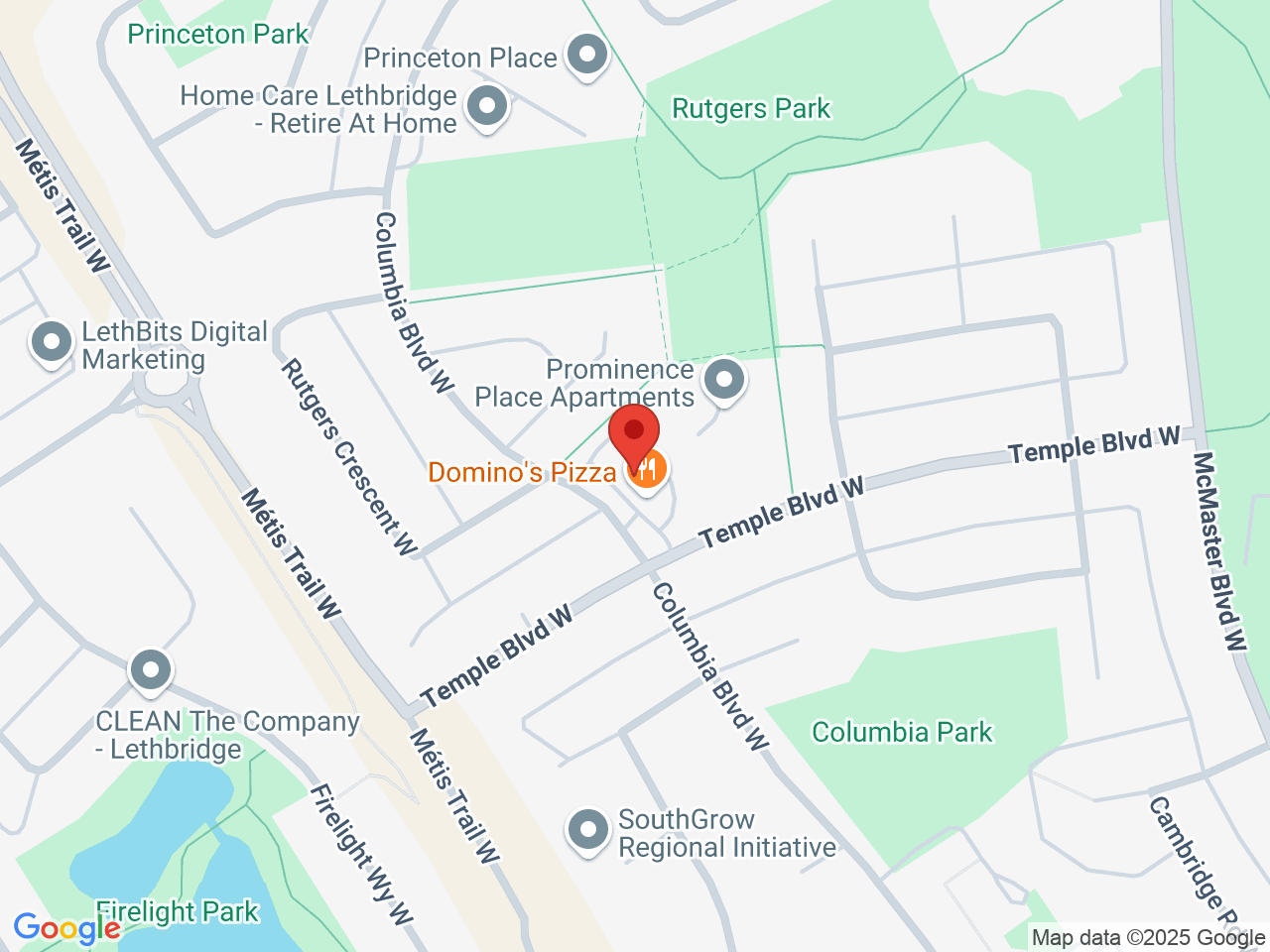 Street map for Ozone Cannabis, 678 Columbia Blvd W, Lethbridge AB