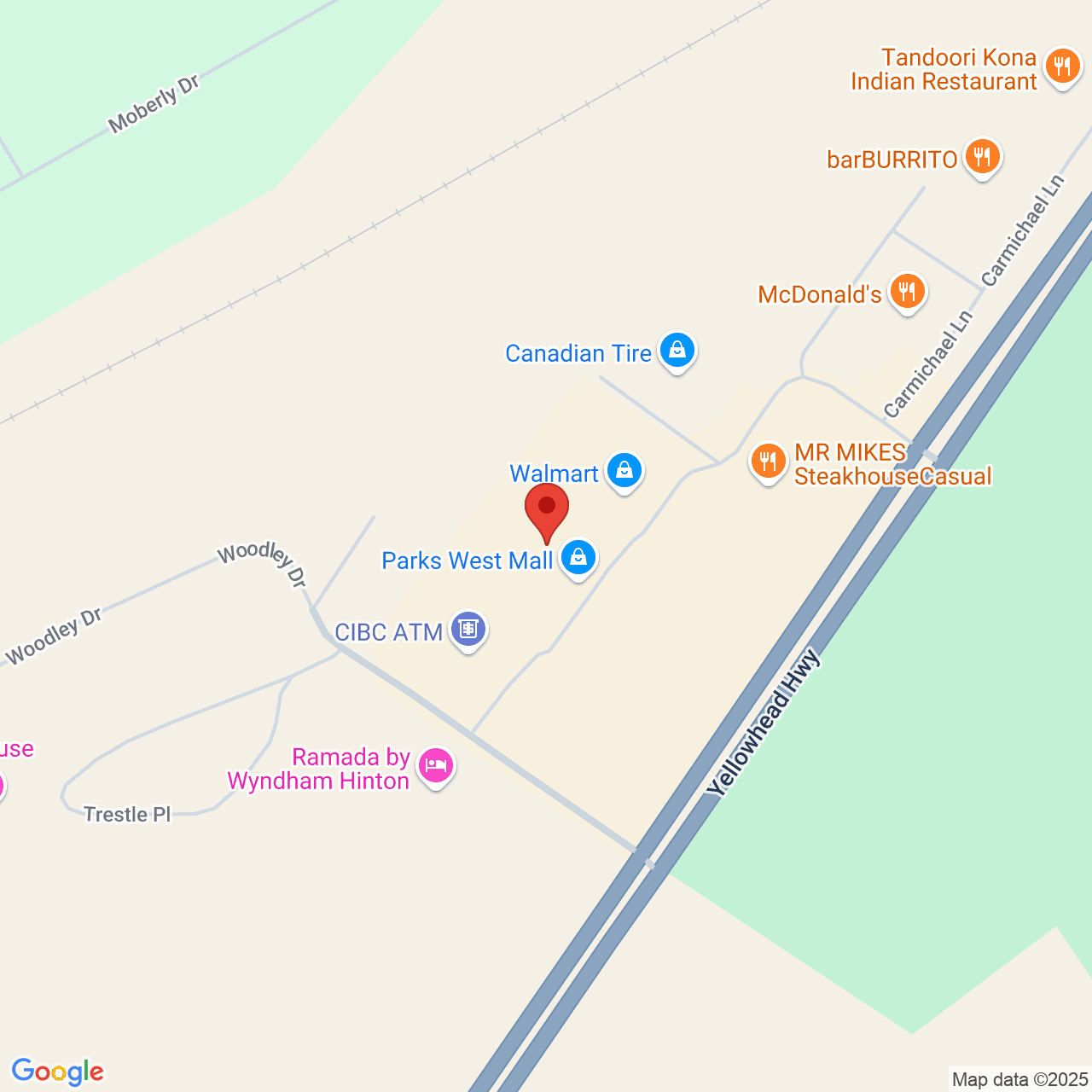 Street map for Canna Cabana, 900 Carmichael Ln Unit 355, Hinton AB