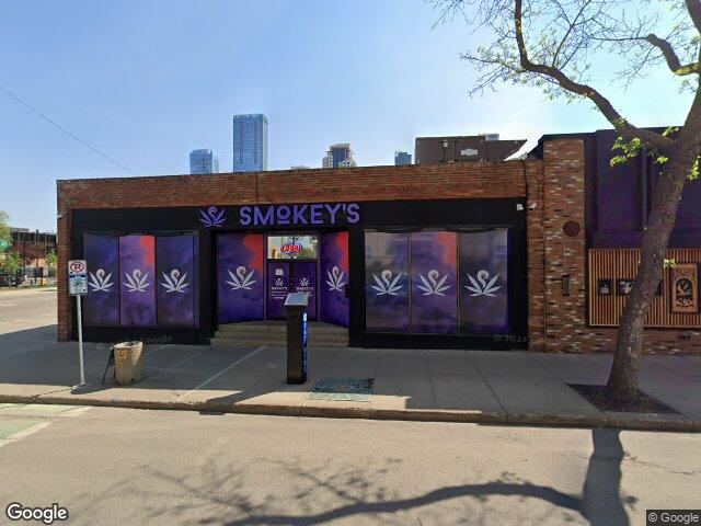 Street view for Smokey's, 10185 107 St NW, Edmonton AB