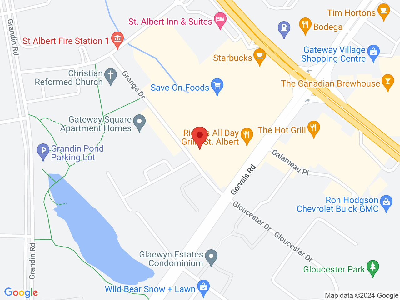 Street map for Value Buds Village Landing, 305-140 St Albert Trail, St Albert AB