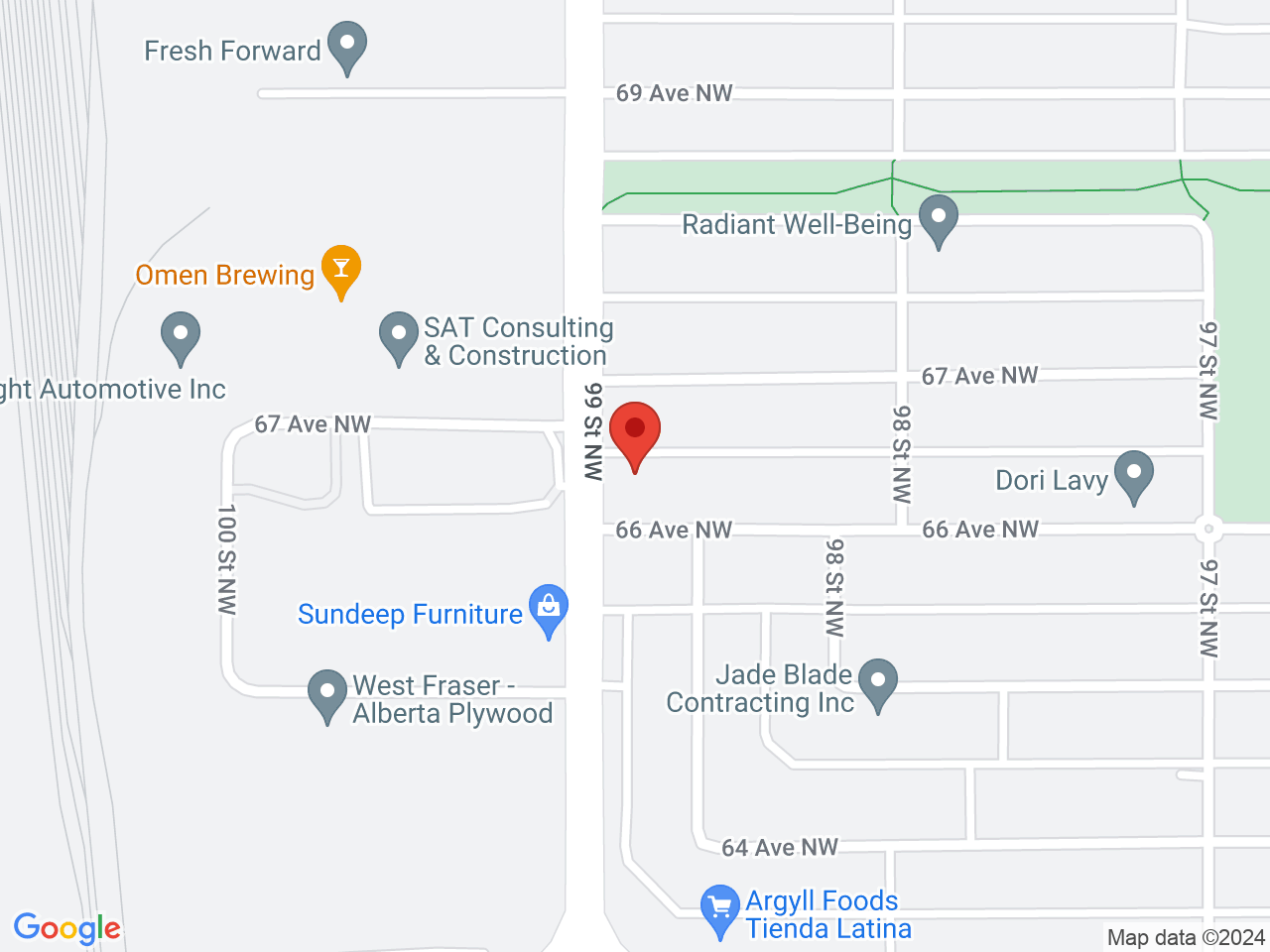 Street map for Wake n' Bake Cannabis, 6609 99 St NW, Edmonton AB