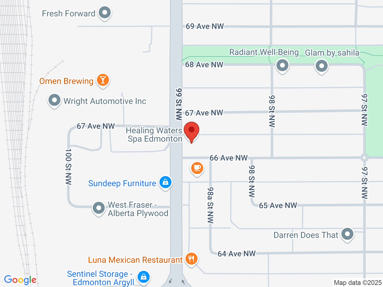 Street map for Wake n' Bake Cannabis, 6609 99 St NW, Edmonton AB