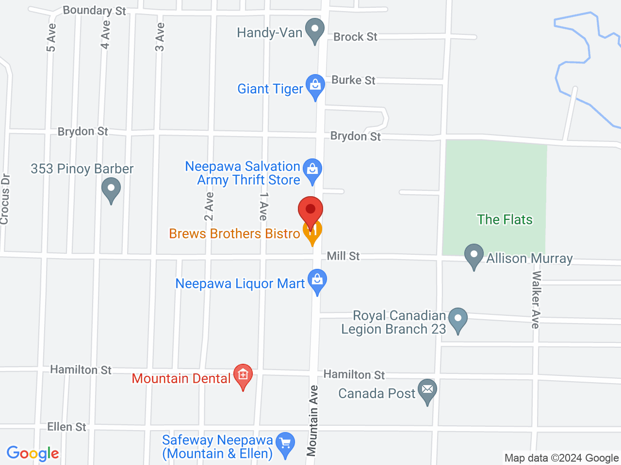 Street map for Prairie Trichomes, 374 Mountain Ave, Neepawa MB