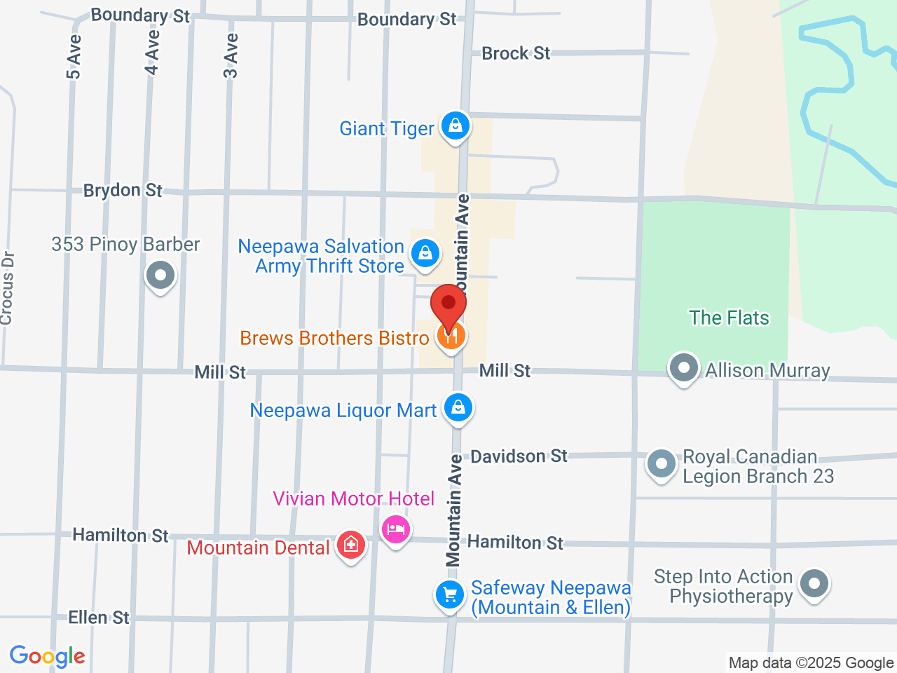 Street map for Prairie Trichomes, 374 Mountain Ave, Neepawa MB