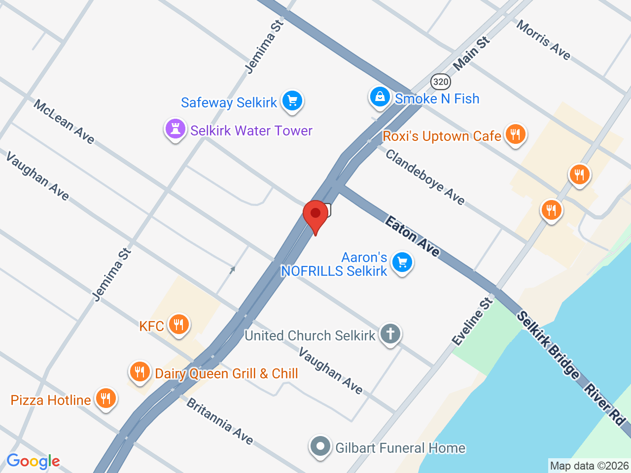 Street map for Canna Cabana, 102-366 Main St, Selkirk MB