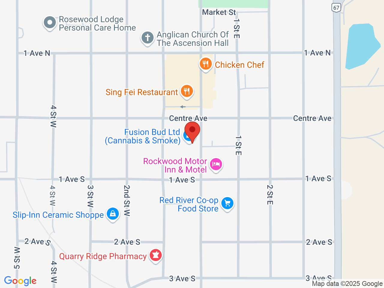 Street map for Fusion Bud, 371 Main St, Stonewall MB