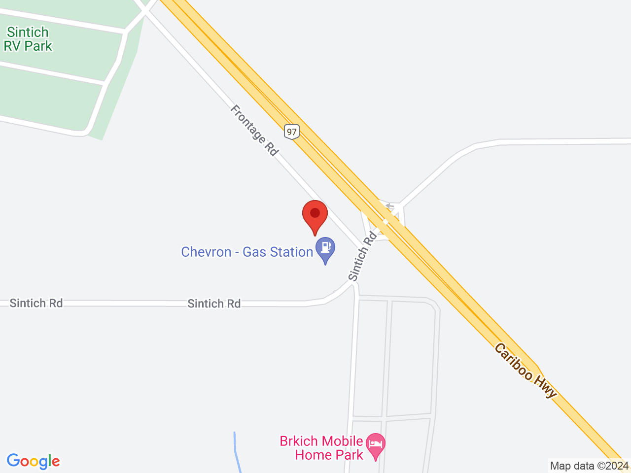Street map for Southside Marijuana, 9912 Sintich Rd, Prince George BC