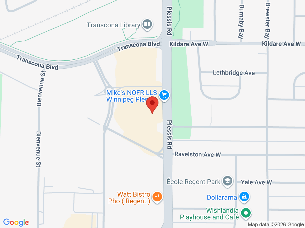 Street map for Fire & Flower Cannabis Co., 3-1460 Plessis Rd, Winnipeg MB