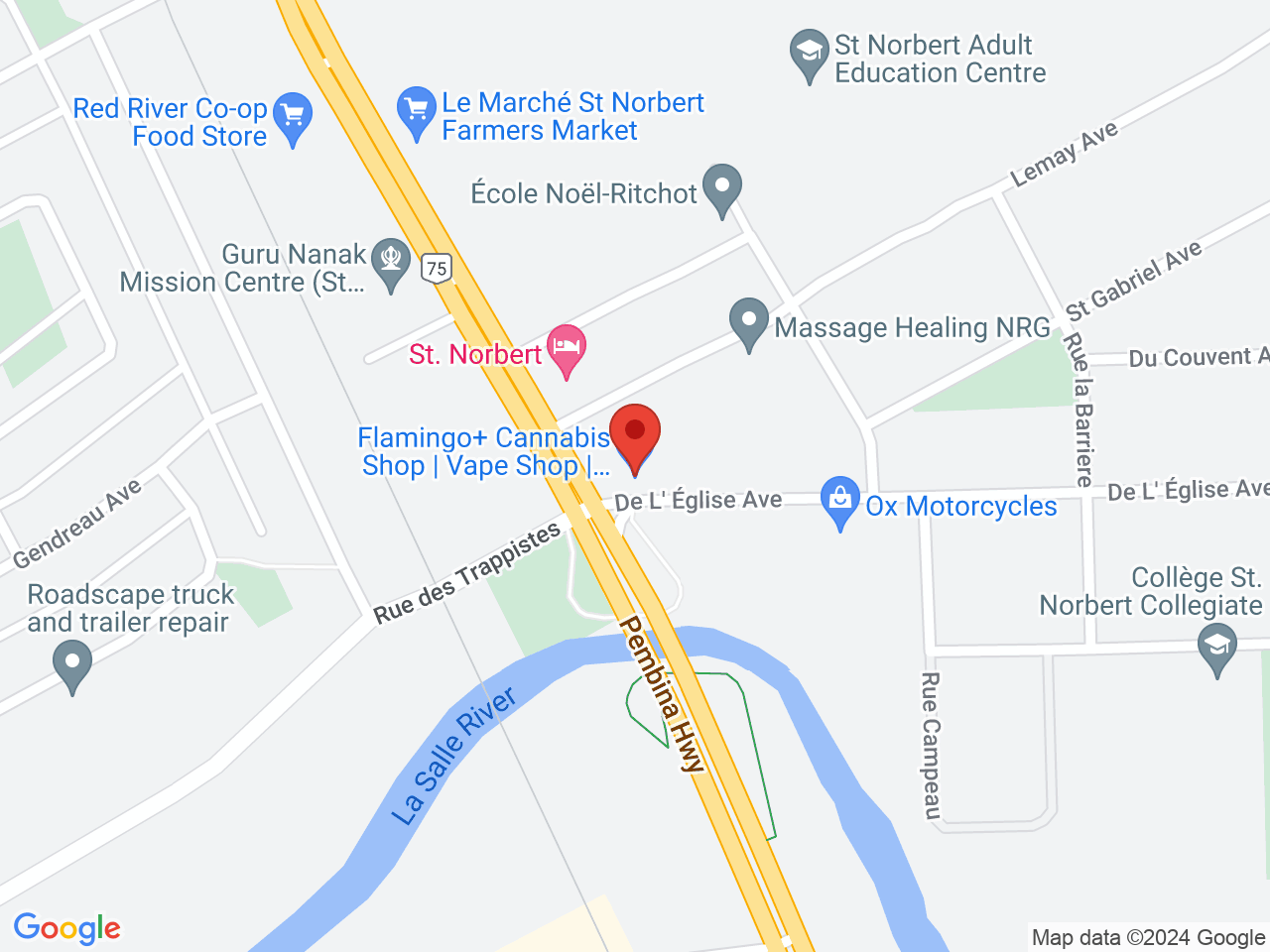 Street map for Flamingo + Cannabis St.Norbert, 3562 Pembina Hwy, Winnipeg MB