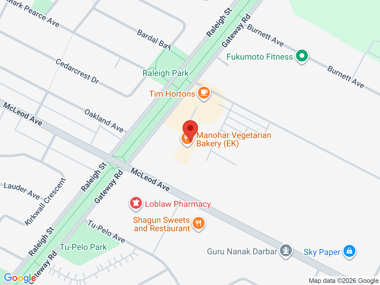 Street map for Happy Valleys Cannabis, 1115 Gateway Rd, Winnipeg MB