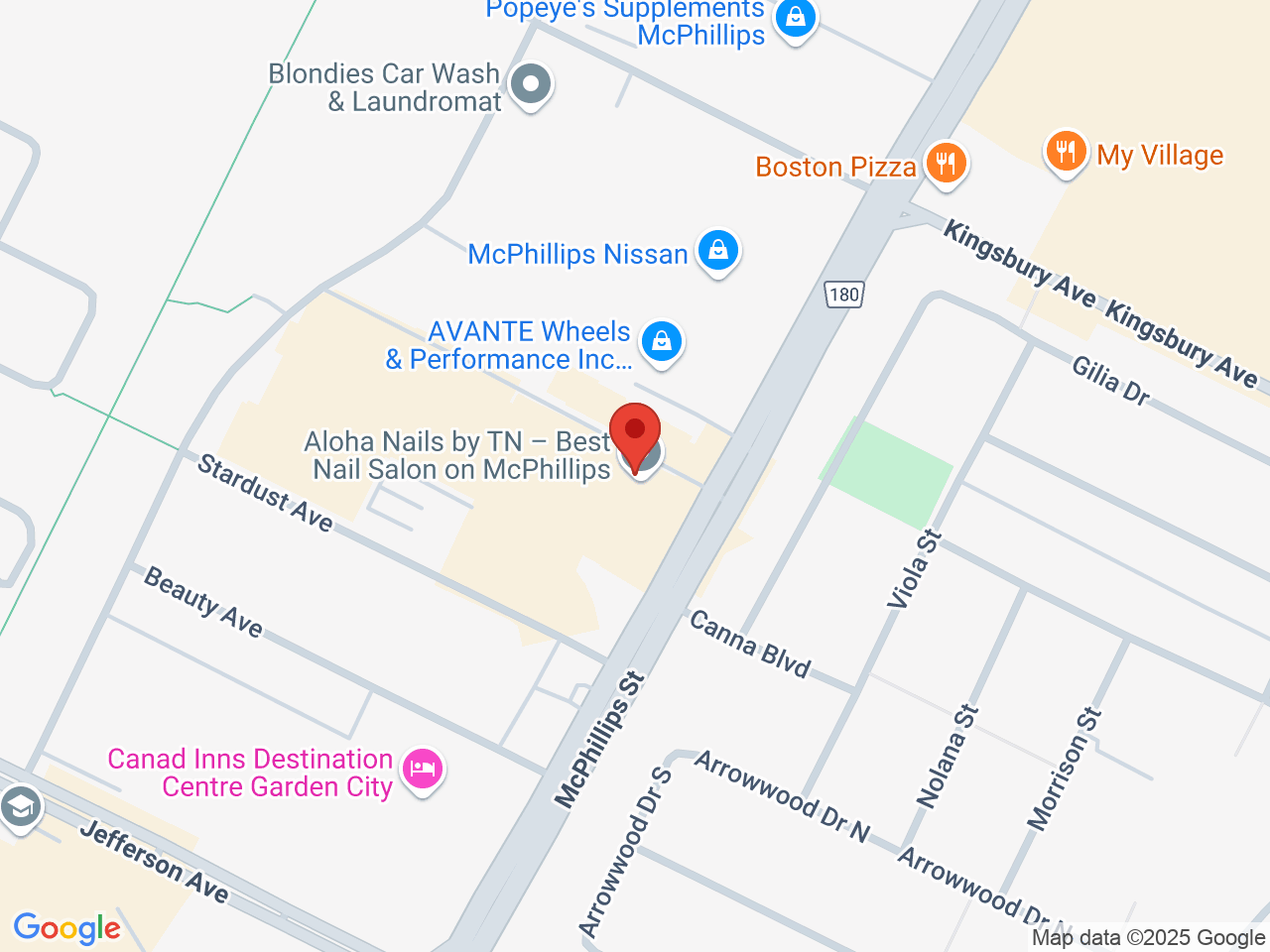 Street map for Value Buds McPhillips, 110-2136 McPhillips St, Winnipeg MB