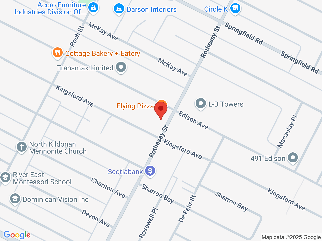 Street map for Star Buds Cannabis, 1210 Rothesay St, Winnipeg MB