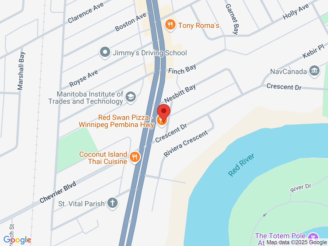 Street map for Star Buds Cannabis, 1566 Pembina Hwy, Winnipeg MB