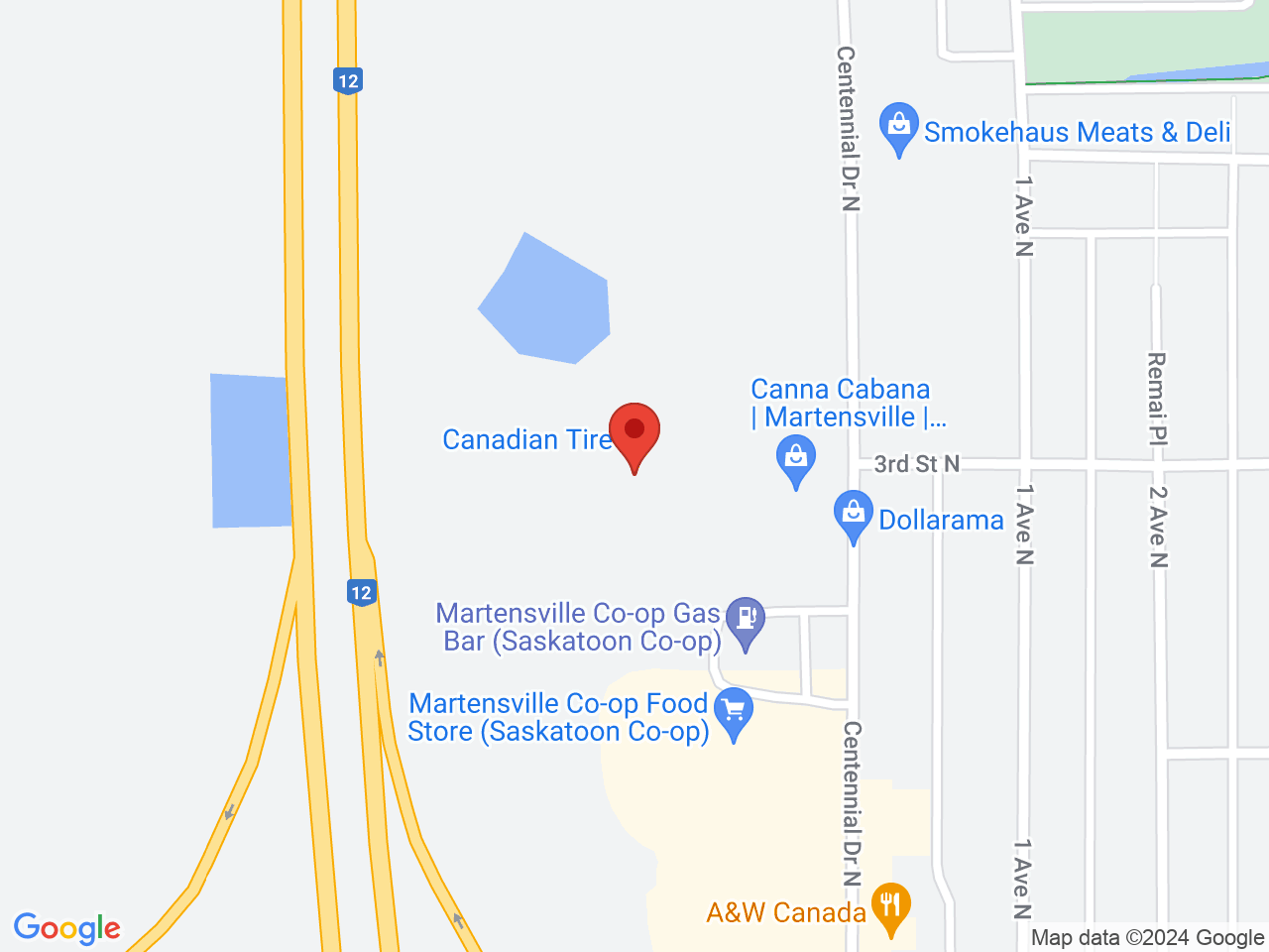 Street map for Canna Cabana, 230 Centennial Dr N, Martensville SK