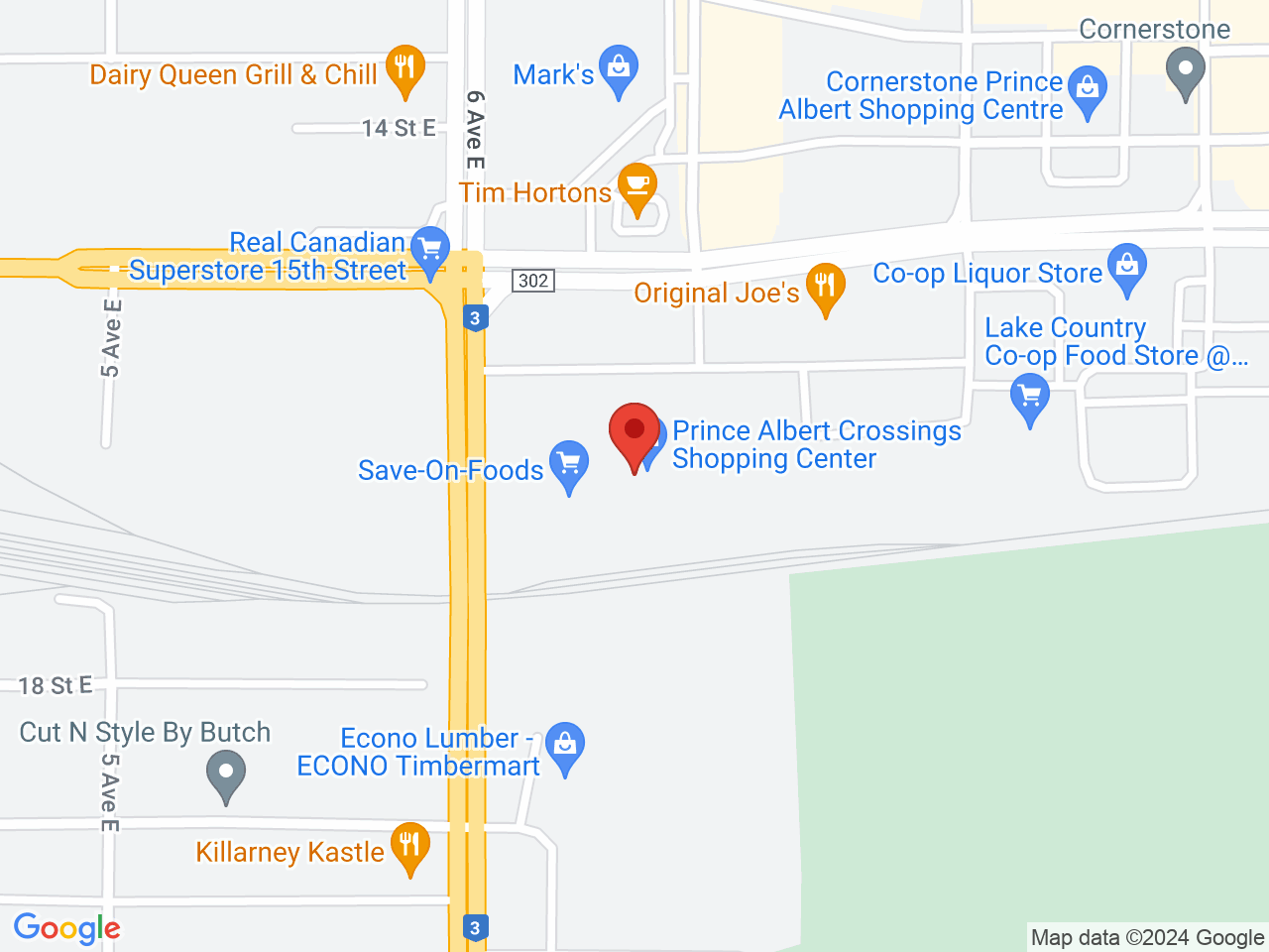 Street map for 5 Buds Cannabis, 801 15th St E Unit 631, Prince Albert SK