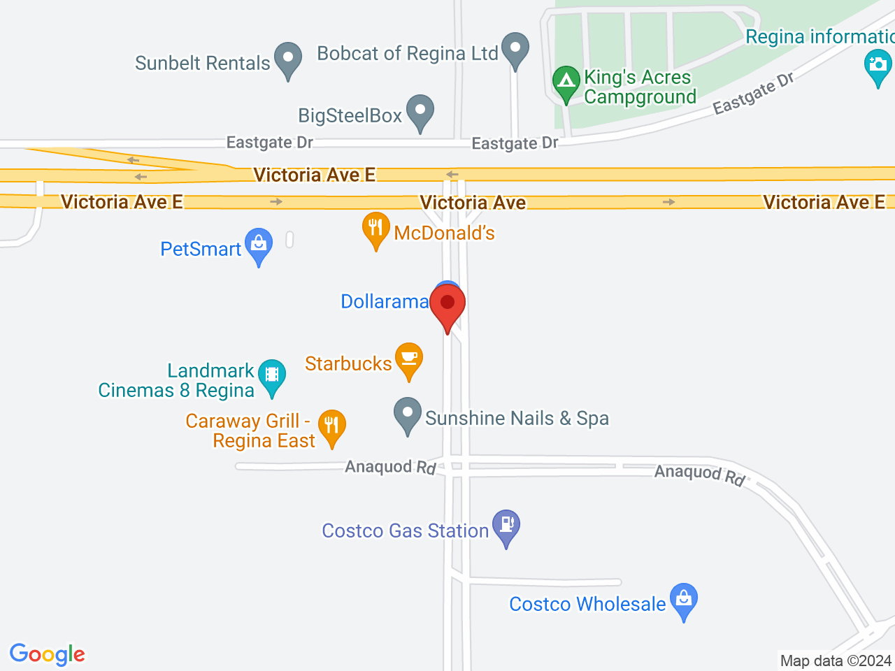 Street map for Farmer Jane Cannabis Co., 2068 Aurora Blvd, Regina SK