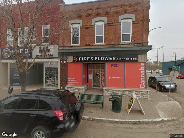 Street view for Fire & Flower Cannabis Co., 103 Main St N, Moose Jaw SK