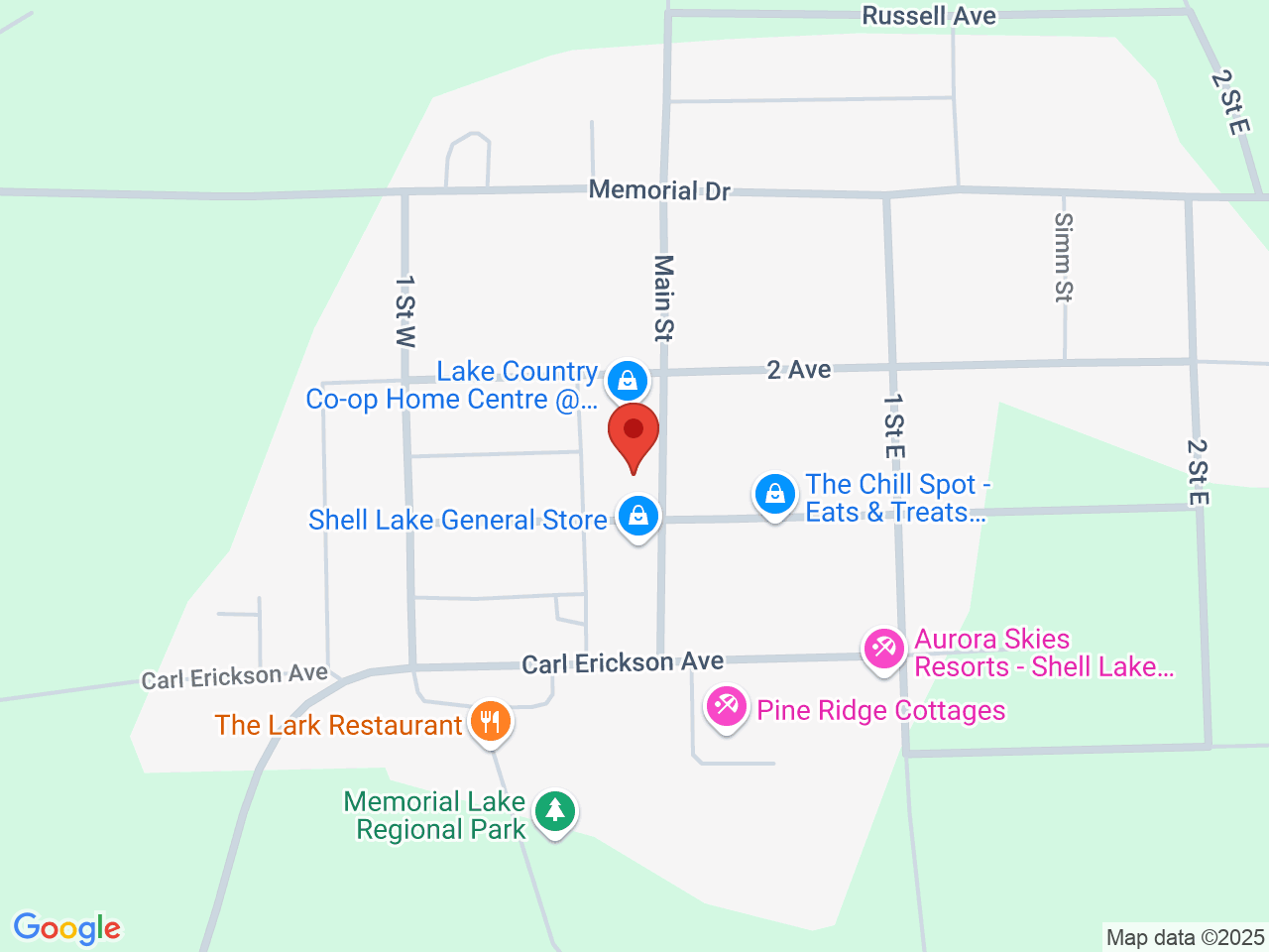 Street map for Uncle's Cannabis, 201 Main St, Shell Lake SK
