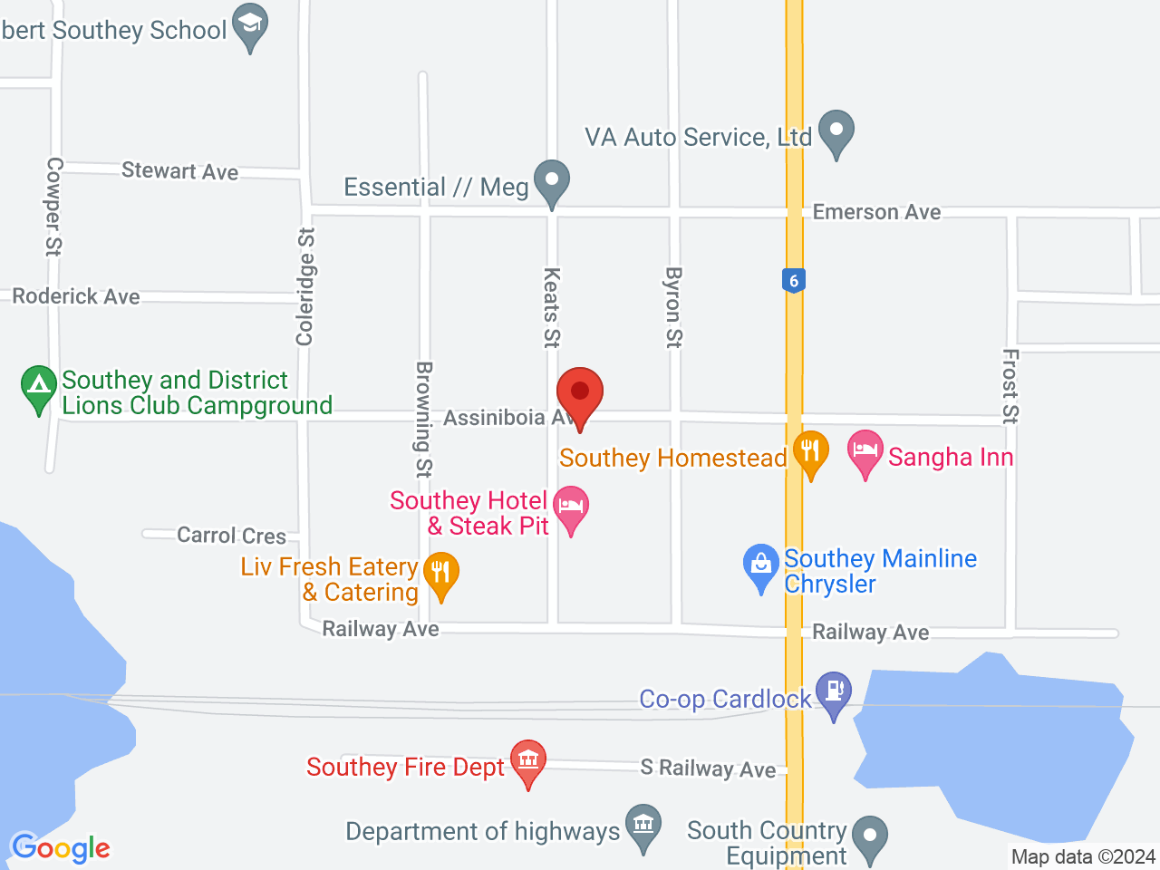 Street map for Harvest Cannabis Co, 194 Keats St, Southey SK