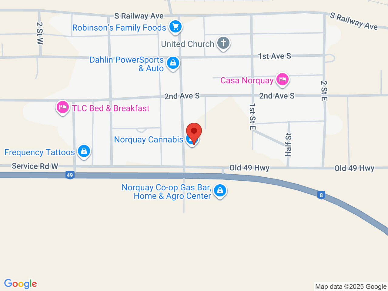 Street map for Norquay Cannabis, 237 Main St, Norquay SK