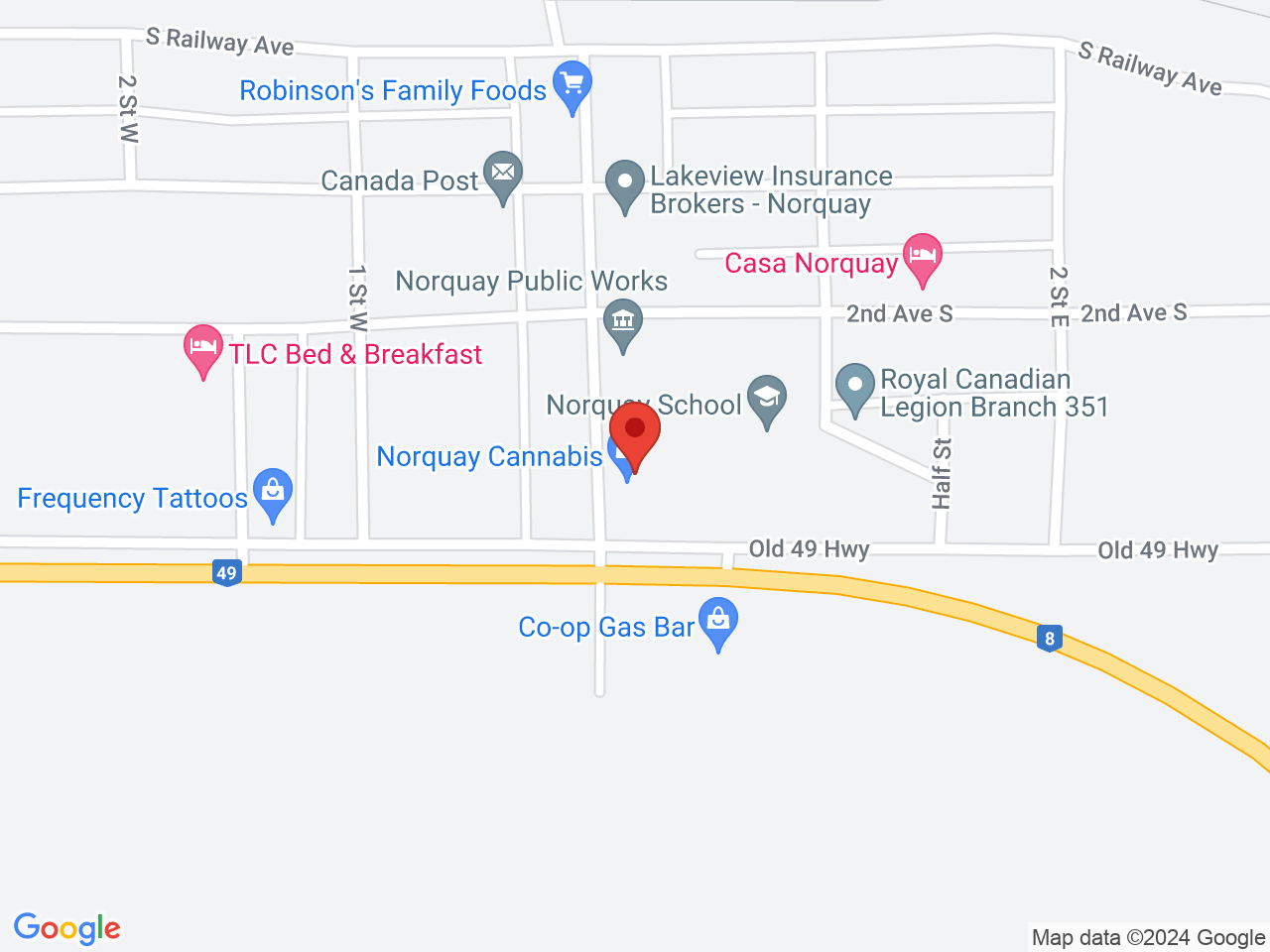 Street map for Norquay Cannabis, 237 Main St, Norquay SK