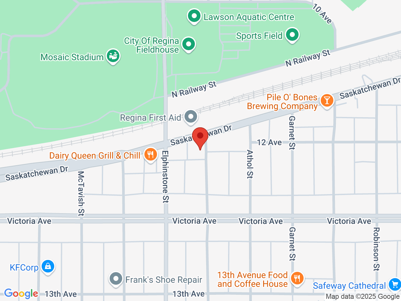 Street map for Save on Grass Cannabis Co, 3405 Saskatchewan Dr, Regina SK